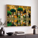Gustav Klimt Golden Cityscape Wall Art Canvas Print,