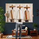 Mexican Wall Art Canvas Print, Southwestern Sombrero Poncho Painting, Neutral Earthy Boho Decor, Fiesta Living Room Art, Impasto Style Print by MyGreatCanvas | Canvas Wall Art Prints | Photo Prints & Wall Decor