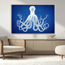 Large 3-Panel Blue Octopus Canvas Wall Art | Coastal Marine by MyGreatCanvas | Canvas Wall Art Prints | Photo Prints & Wall Decor