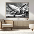 Vintage Airplane on Runway Canvas Print by MyGreatCanvas | Canvas Wall Art Prints | Photo Prints & Wall Decor