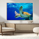 Sea Turtle Wall Art Canvas Print, Sea life in the Ocean Wall