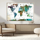 Modern Watercolor World Map Canvas Wall Art – Framed by MyGreatCanvas | Canvas Wall Art Prints | Photo Prints & Wall Decor