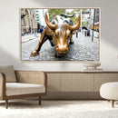 Charging Bull Wall Art Canvas Print