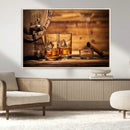 Rustic Whiskey and Barrel Canvas Print by MyGreatCanvas | Canvas Wall Art Prints | Photo Prints & Wall Decor