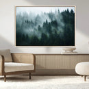 Misty Forest Wall Art – Serene Green Landscape Canvas Print, by MyGreatCanvas | Canvas Wall Art Prints | Photo Prints & Wall Decor