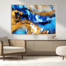 Blue Orange Marble Fluid Effect Canvas Wall Art Print by MyGreatCanvas | Canvas Wall Art Prints | Photo Prints & Wall Decor
