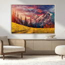 Mountain and Daylight Red Sunset Wall Art Canvas Print by MyGreatCanvas | Canvas Wall Art Prints | Photo Prints & Wall Decor