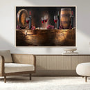 Wine and Barrels Wall Art Canvas Print by MyGreatCanvas | Canvas Wall Art Prints | Photo Prints & Wall Decor