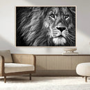 Black and White Lion Canvas Wall Art Print – Wildlife by MyGreatCanvas | Canvas Wall Art Prints | Photo Prints & Wall Decor