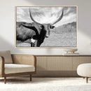 Cattle Wall Art Longhorn Cow Canvas Print