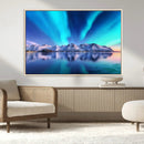 Northern Lights above Mountain Wall Art, Northern Lights