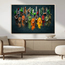 Herbs and Spices Kitchen Wall Art Canvas Print