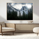 Wall Art Foggy Forest Landscape Canvas Print