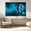 Music and Microphone Wall Art Canvas Print by MyGreatCanvas | Canvas Wall Art Prints | Photo Prints & Wall Decor
