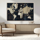 Antique Old World Map Wall Art Canvas Print
