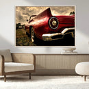 Red Classic Car Wall Art Canvas Print