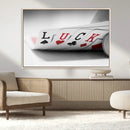 Framed Luck Poker Cards Canvas – Modern Triptych Wall Art,