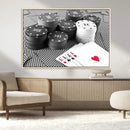 Poker Game Cards Wall Art Canvas, Multi Panel Wall Art