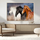 Animal Wall Art Three Horses Farmhouse Art Canvas, Framed by MyGreatCanvas | Canvas Wall Art Prints | Photo Prints & Wall Decor
