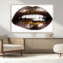 Close Up Lips Wall Art Canvas Print