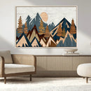Abstract Wood Panel Effect Mountain Range Top Wall Art by MyGreatCanvas | Canvas Wall Art Prints | Photo Prints & Wall Decor