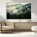 Captivating Misty Forest Wall Art Premium Canvas Print a