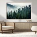 Captivating Misty Forest Wall Art Premium Canvas Print,