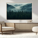 Captivating Misty Forest Wall Art Premium Canvas Print,