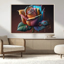 Abstract Rose Wall Art Canvas Print