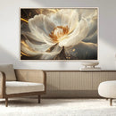 Gold Floral Wall Art Canvas Print, Framed Modern Flower Art by MyGreatCanvas | Canvas Wall Art Prints | Photo Prints & Wall Decor