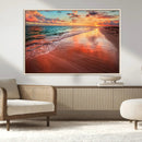 Sunset Beach Wall Art | Ocean Canvas Print | Coastal Wall by MyGreatCanvas | Canvas Wall Art Prints | Photo Prints & Wall Decor