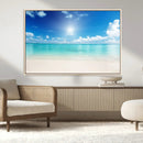 Blue Ocean Wall Art Canvas Print - Tranquil Ocean Paradise