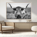 Texas Cow Longhorn Wall Art Canvas Print for Farm House Wall by MyGreatCanvas | Canvas Wall Art Prints | Photo Prints & Wall Decor