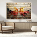Abstract Angel Wings Canvas Wall Art – Framed and Ready to