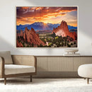 Rocky Mountains Sunset Wall Art Canvas Print – Ready to