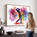 Colorful Golfer Swing Wall Art Canvas Print - Ready to Hang,