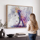 Watercolor Golf Swing Wall Art Canvas Print | Vibrant