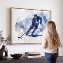 Hockey Player Wall Art Canvas Print - Sports-Inspired