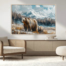 Bear and Baby Bear Wall Art Canvas Print