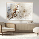 Barn Owl Wall Art | Watercolor Canvas Print | Perfect for