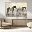 Vintage Horses Wall Art Canvas Print