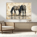 Chinese Style Abstract Black Horses Wall Art Canvas Print - by MyGreatCanvas | Canvas Wall Art Prints | Photo Prints & Wall Decor