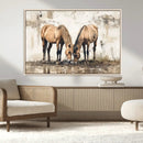 Vintage Horses Wall Art | Ready to Hang and Framed Triptych by MyGreatCanvas | Canvas Wall Art Prints | Photo Prints & Wall Decor