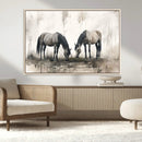 Chines Ink Style Vintage Horses Wall Art Canvas Print for by MyGreatCanvas | Canvas Wall Art Prints | Photo Prints & Wall Decor