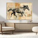 Chines Style Running Horse Western Wall Art | Farmhouse Wall