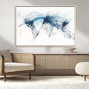 Flight Route Map Wall Art Canvas Print, Abstract Air Traffic