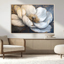 White Magnolia Flower Wall Art Canvas Print | Abstract