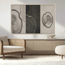 Minimalist Tree Rings Wall Art | Modern Abstract Canvas
