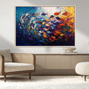 Vibrant Abstract Fish Swarm Art – Colorful Fish Inspired