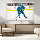 San Jose Sharks Ice Hockey Player Wall Art Canvas Print